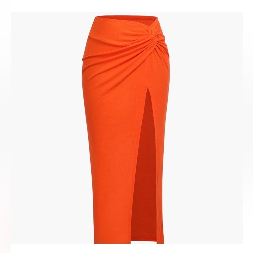 Elegant Orange Women's Skirt